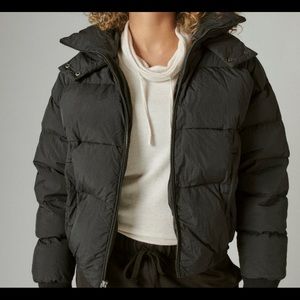 Black puffer coat